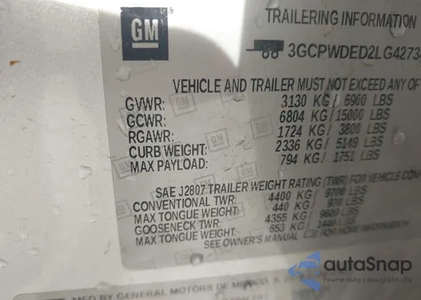 2020 Chevrolet Silverado 1500 2Wd Standard Bed Rst from USA, damaged, VIN 3GCPWDED2LG427342